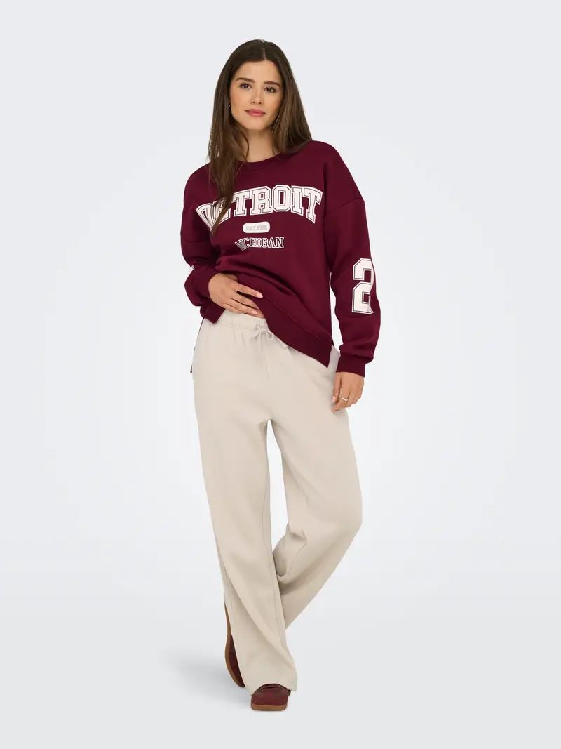 ONLY PANTALONE IN FELPA LARGO DONNA BEST 15338734 PMS