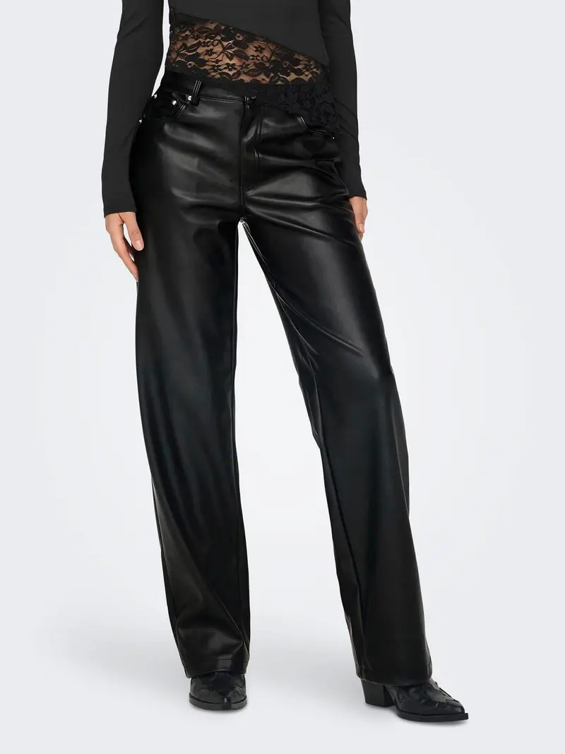 ONLY PANTALONE IN PELLE KIRI DONNA 15324777 BLK