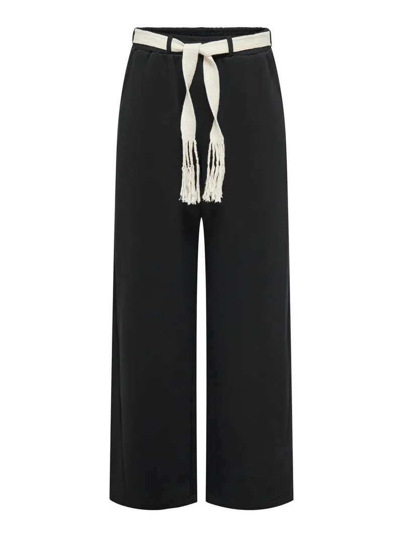ONLY PANTALONE TUTA MEG LIFE WIDE BELT UB DONNA 15312122 BLK