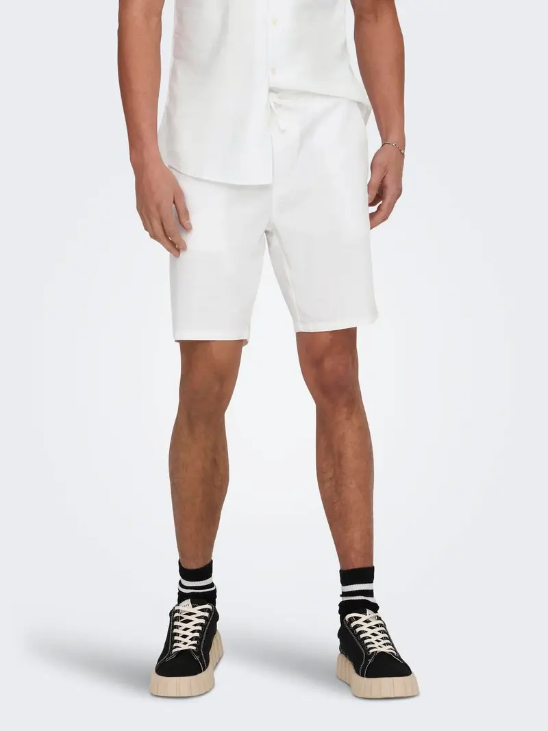 ONLY&SONS BERMUDA IN LINO 0007 COT UOMO 22024967 BGW