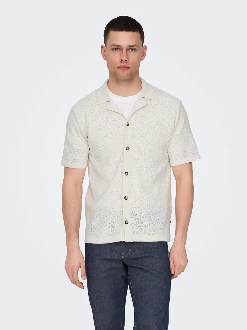 ONLY&SONS CAMICIA DENVER LIFE REG 12 SHORT SLEEVE KNIT UOMO 22028578 CLA