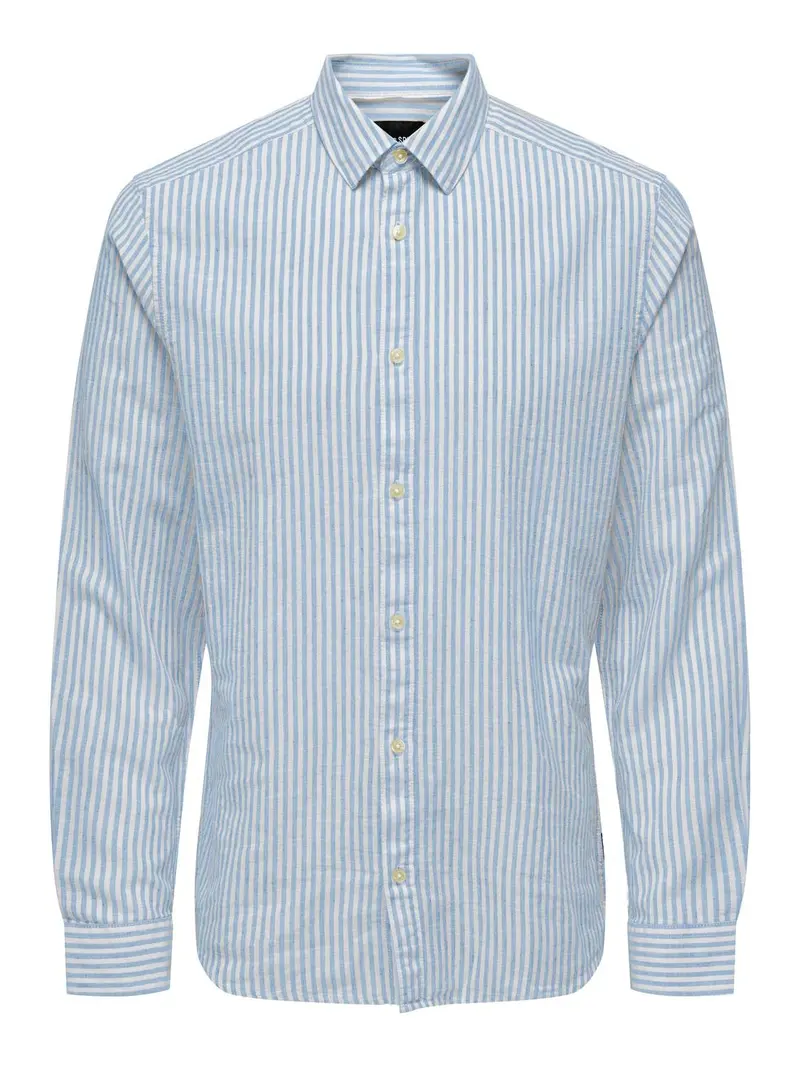 ONLY&SONS CAMICIA IN LINO A RIGHE CAIDEN 22026601 CSB