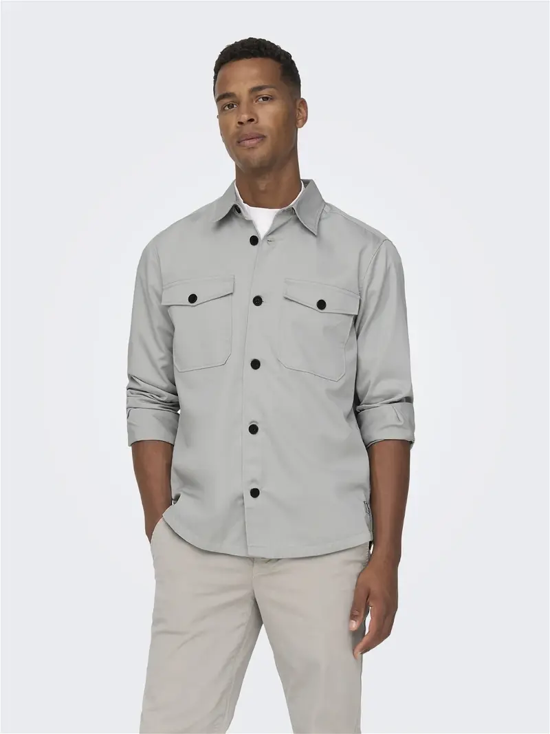 ONLY&SONS CAMICIA MILO OVER MERCERIZED TWILL LONG SLEEVES UOMO 22024696 MNS