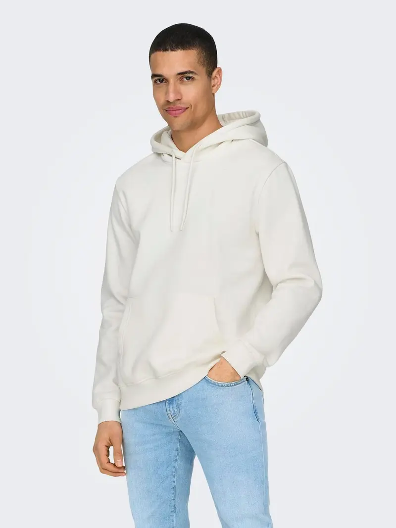 ONLY&SONS FELPA CON CAPPUCCIO CONNOR UOMO 22029225 CLD
