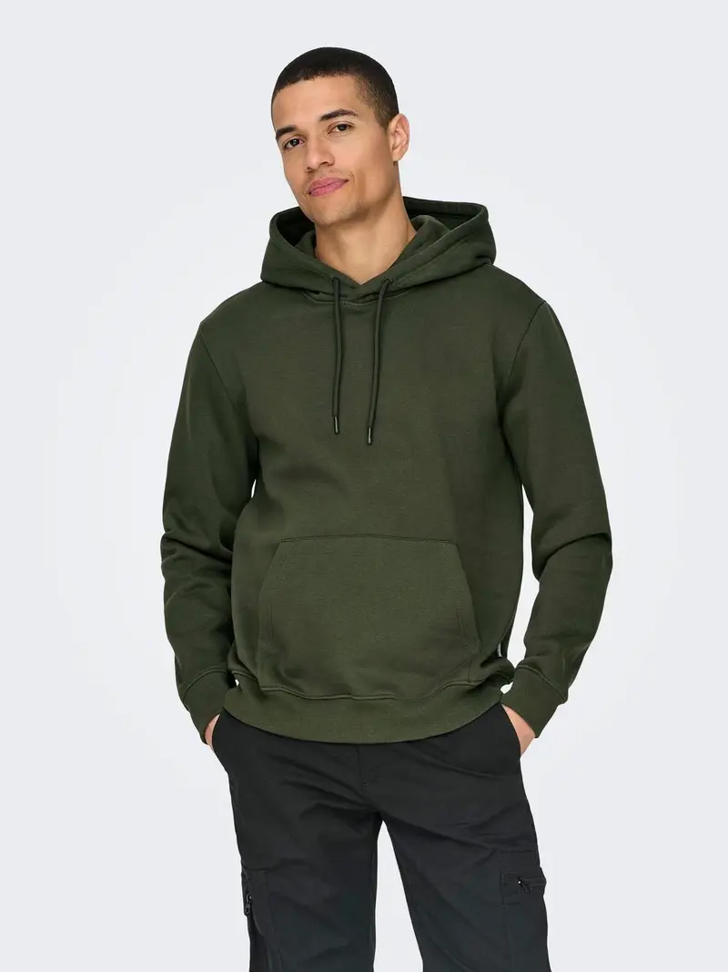 ONLY&SONS FELPA CON CAPPUCCIO CONNOR UOMO 22029225 RSN