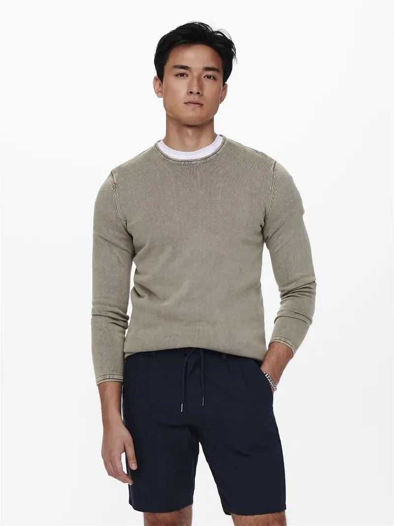 ONLY&SONS FELPA GARSON 12 WASH CREW KNIT UOMO 22006806 GFF