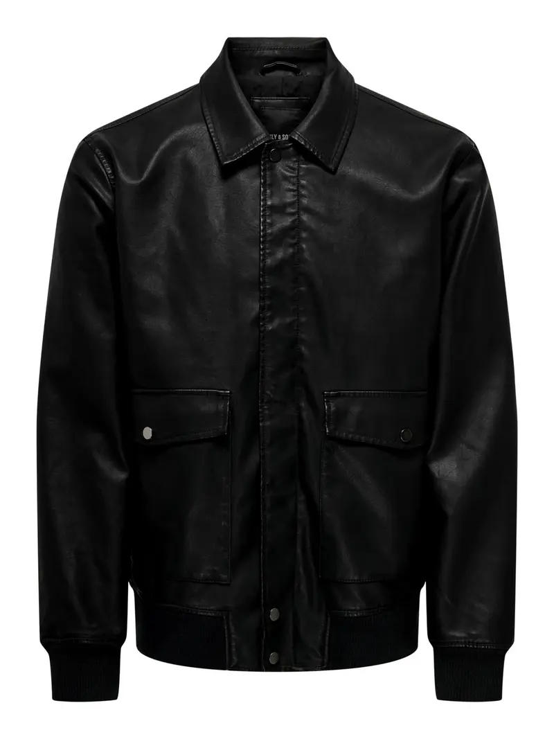 ONLY&SONS GIUBBOTTO LEVI PU JACKET UOMO 22027803 BLK