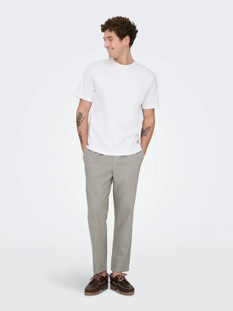 ONLY&SONS LINUS PANTALACCIO IN LINO 22024966 BGM