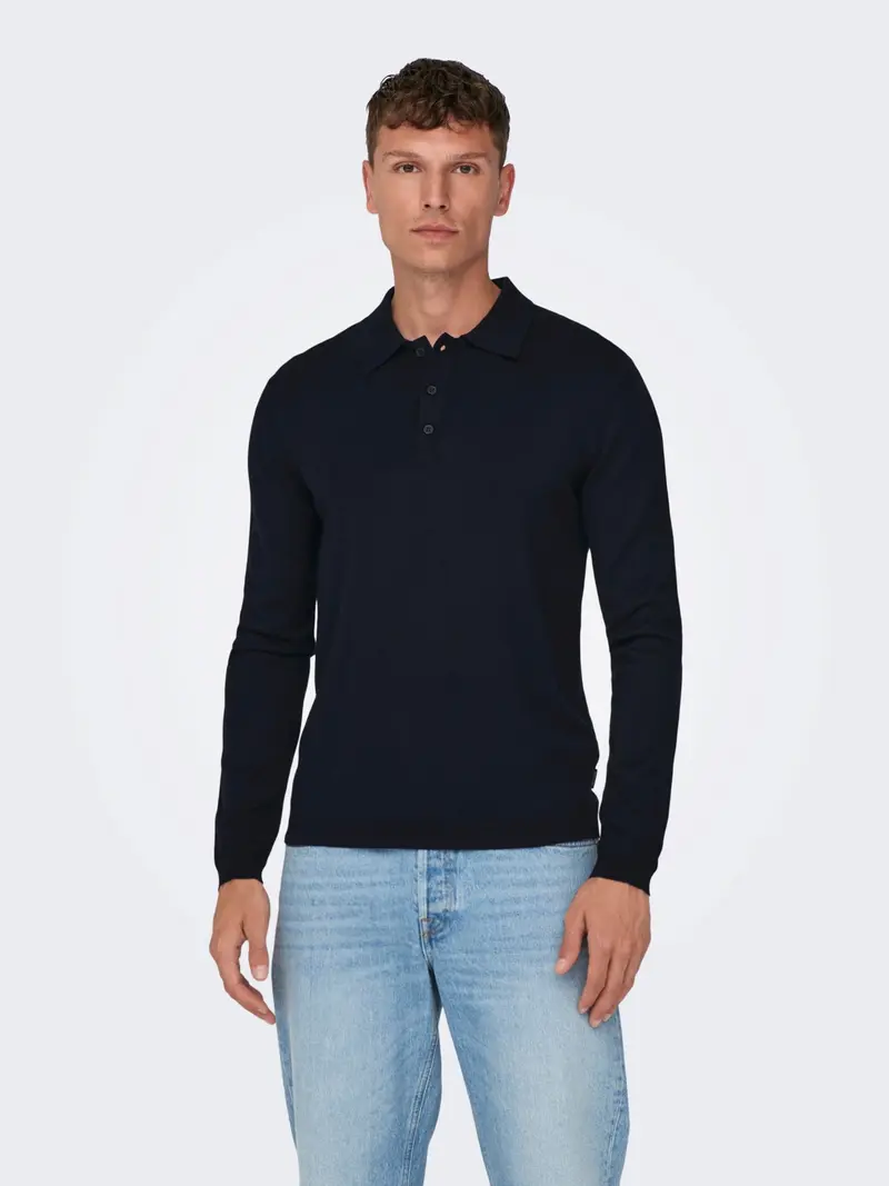 ONLY&SONS M WYLER LIFE REG 14 LS POLO 22021184