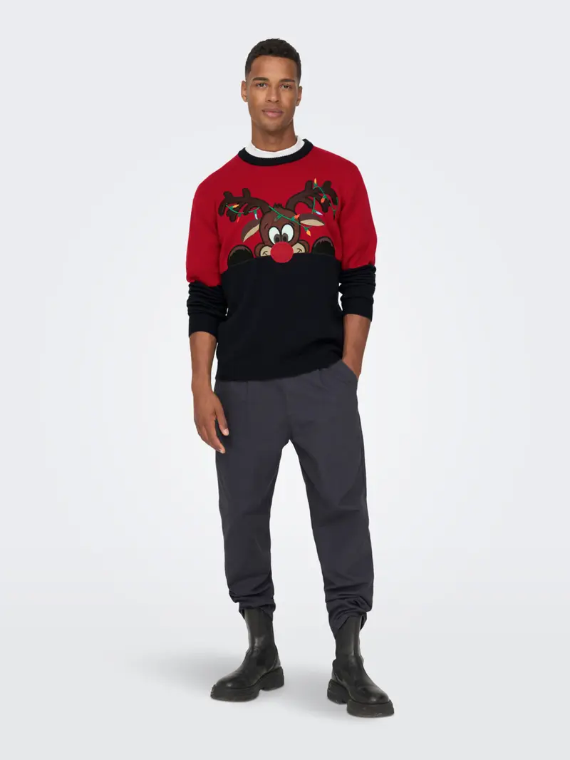 ONLY&SONS M XMAS REG BLOCK CREW 22023346