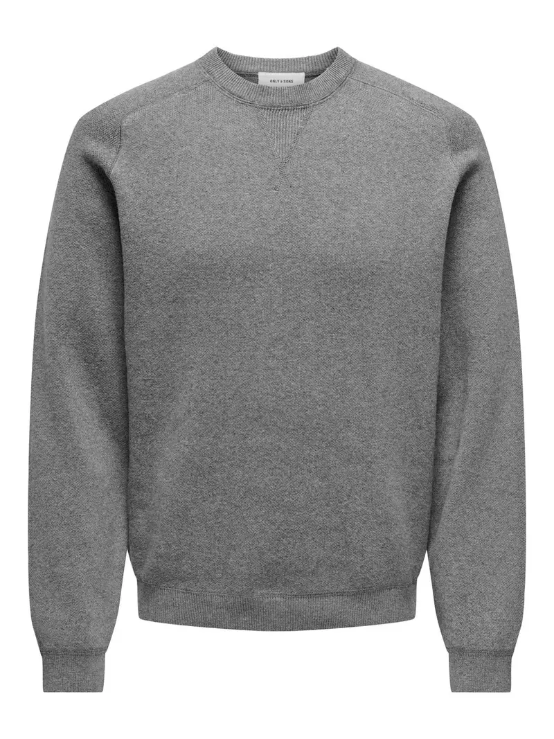 ONLY&SONS MAGLIONE SPIN GIROCOLLO UOMO(MEDIUM GREY MELNAGE) 22027590 MGM
