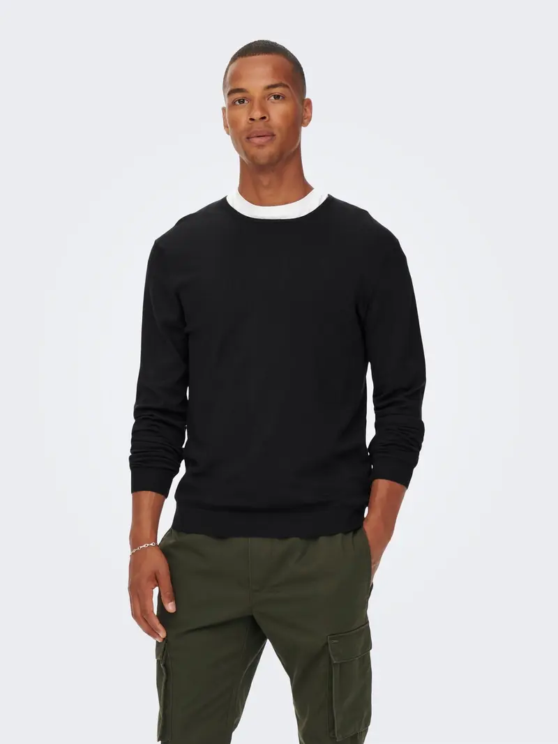 ONLY&SONS MAGLIONE WYLER UOMO 22020088 BLK