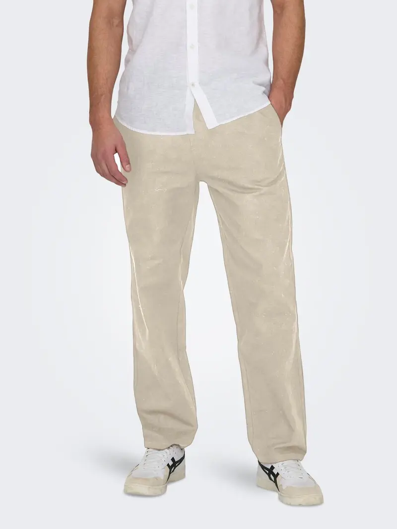ONLY&SONS PANTALACCIO IN LINO SINUS LOOSE 22028267 SVL