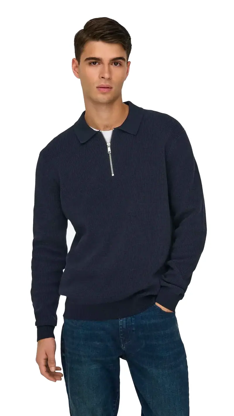 ONLY&SONS POLO MATTEO CON MEZZA ZIP UOMO 22032257 DKS
