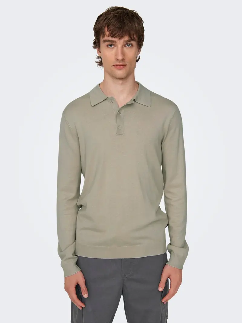 ONLY&SONS POLO WYLER MANICA LUNGA UOMO 22021184 SVL