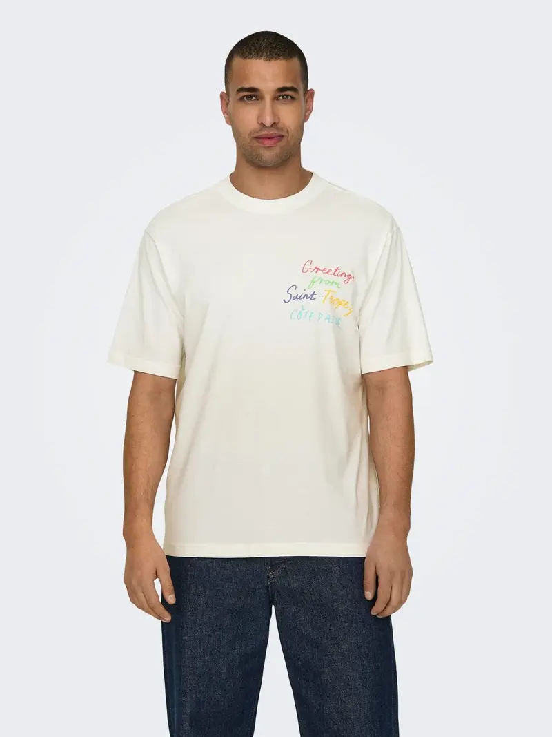 ONLY&SONS T-SHIRT MANI LIFE UOMO 22029468 CLD