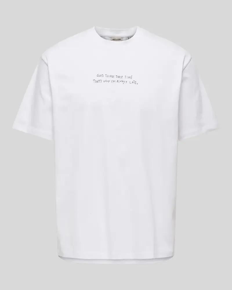 ONLY&SONS T-SHIRT ONS AARON (BRIGHT WHITE) 22030568 BGW