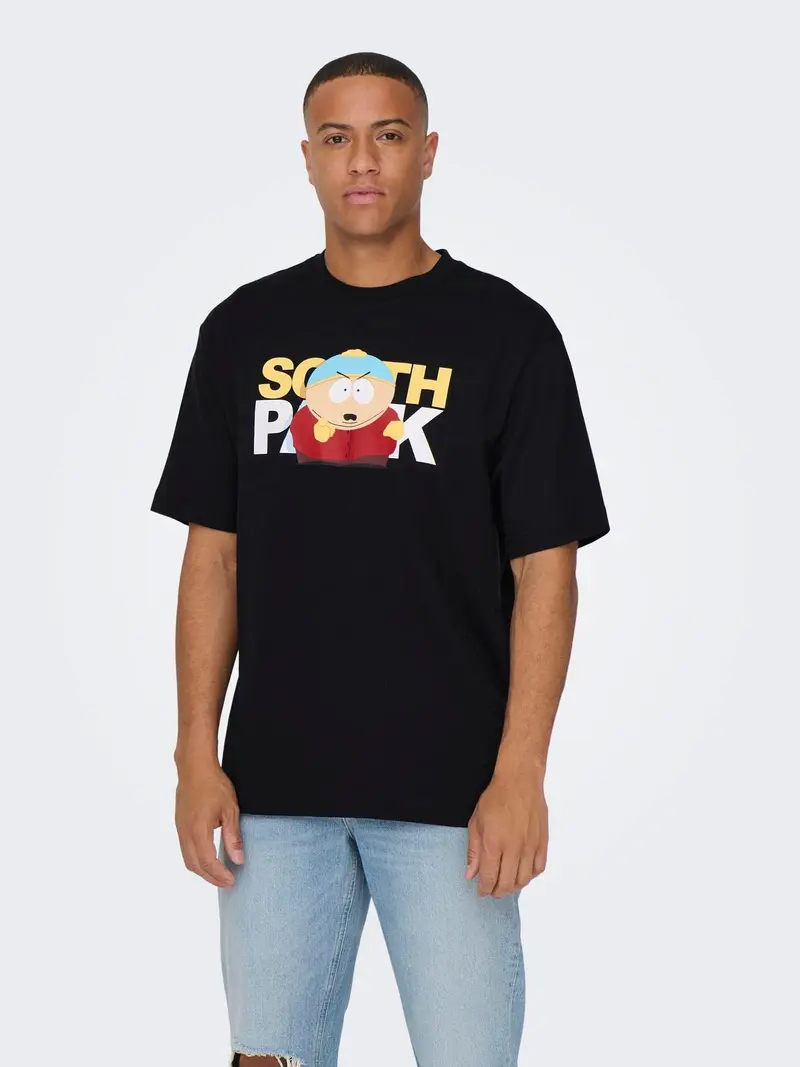 ONLY&SONS T-SHIRT SOUTH PARCK UOMO 22027011 BLK
