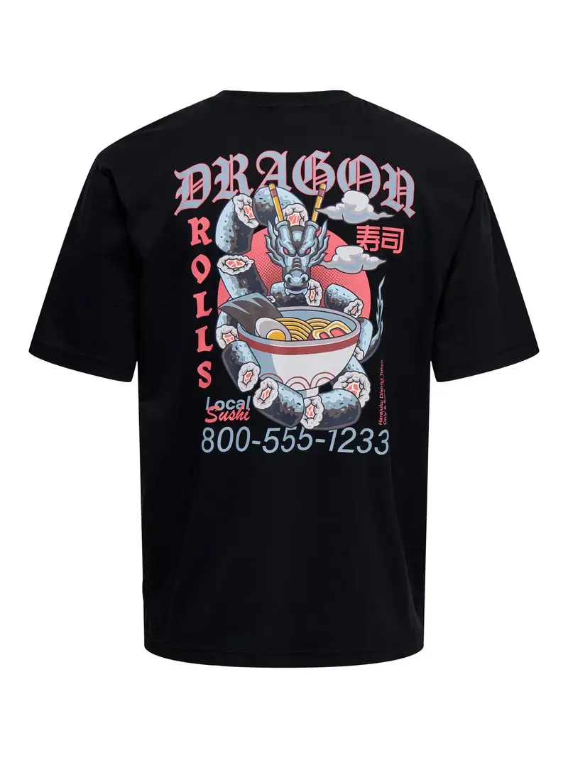 ONLY&SONS TRISTAN T-SHIRT IN COTONE CON FANTASIA LOCAL SUSHI UOMO 22035827 SUS