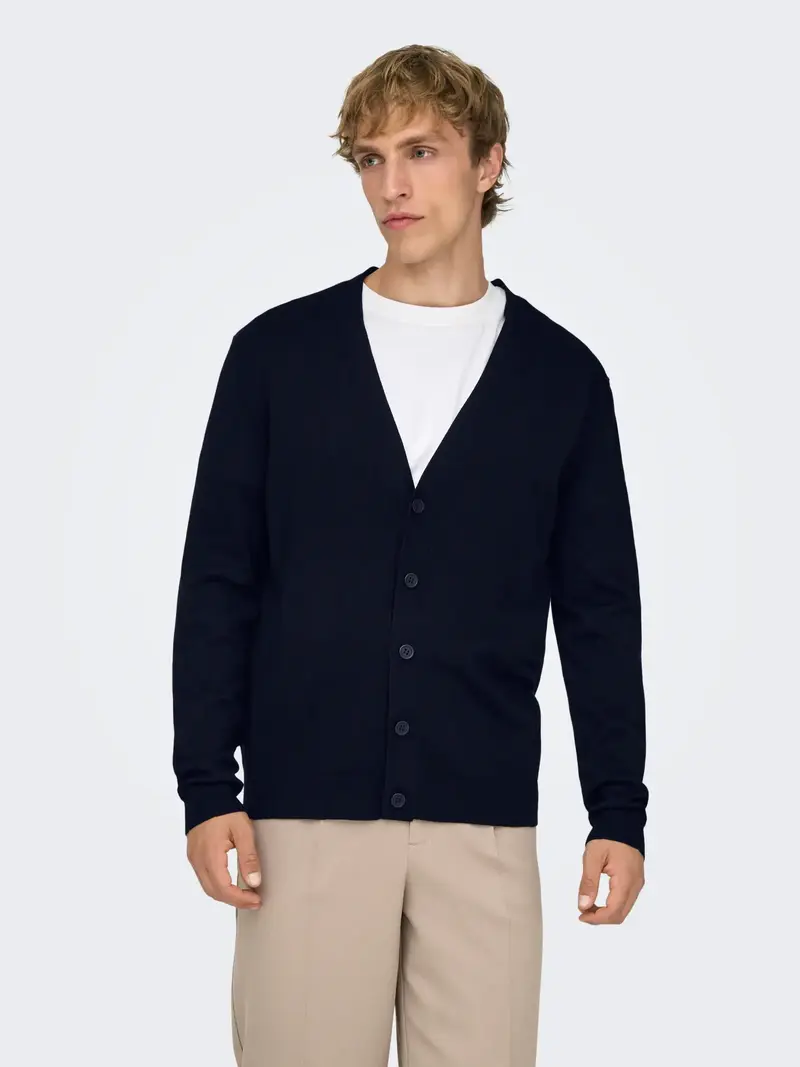 ONLY&SONS WYLER CARDIGAN IN MAGLIA UOMO 22033757 DKN