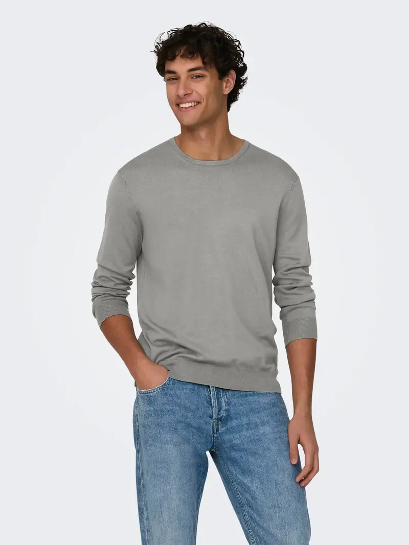 ONLY&SONS WYLER MAGLIONE GIRO COLLO UOMO 22020088 GRF