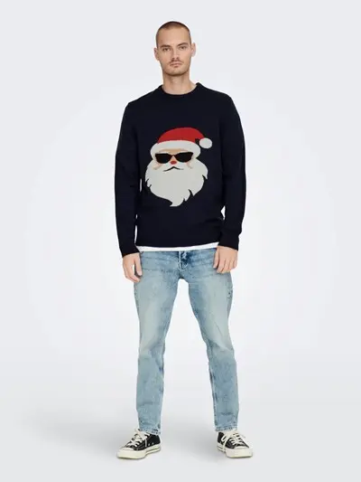 ONLY&SONS XMAS FUNNY CREW KNIT 22023347
