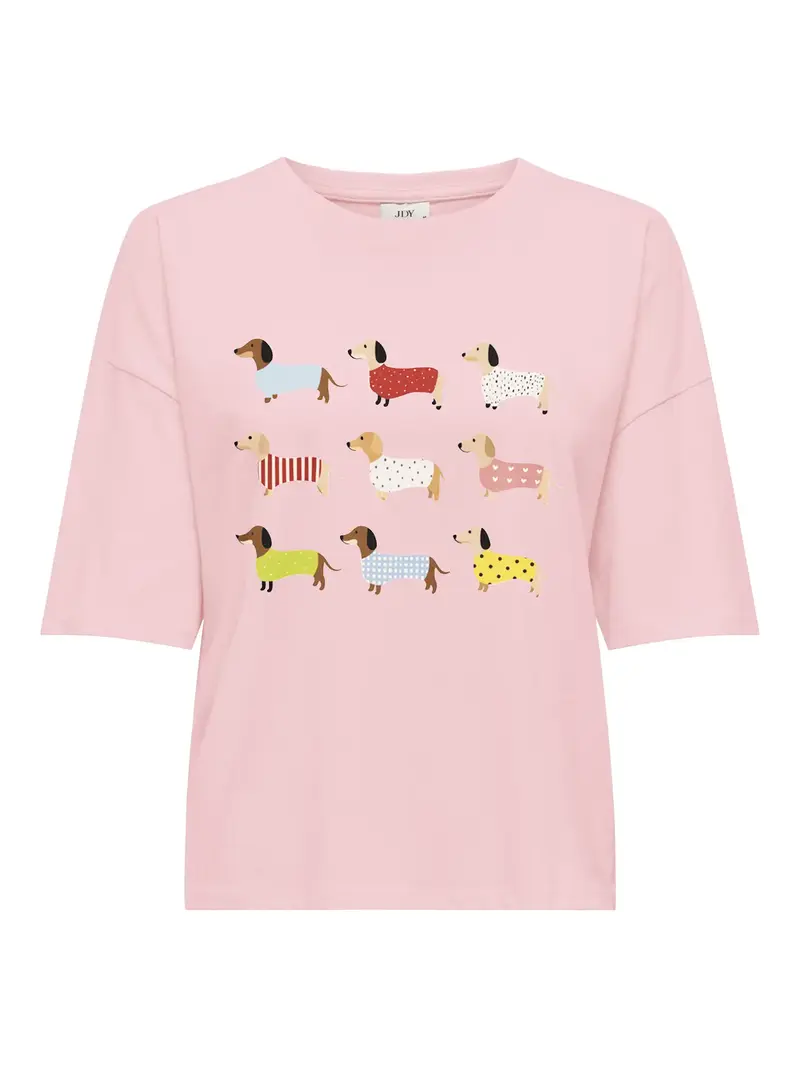 ONLY T-SHIRT CALLY CON STAMPA BASSOTTI 15345722 CHP