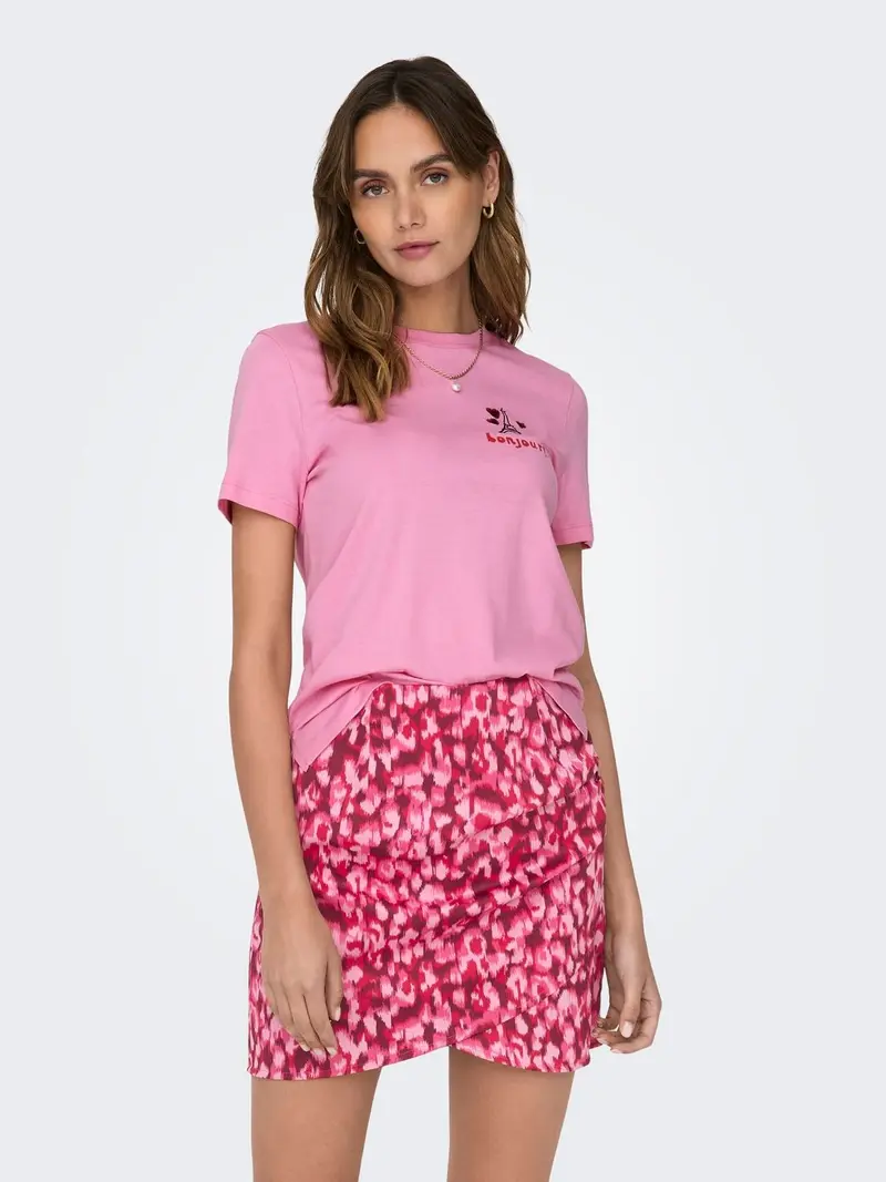 ONLY T-SHIRT KITA LIFE REG SHORT SLEEVES HEART TOP BOX DONNA 15316574 BPB