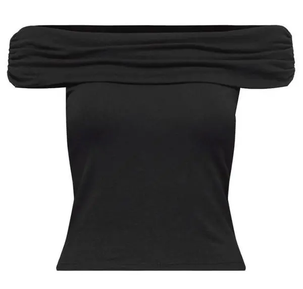ONLY T-SHIRT LIVELOVE LIFE OFF SHOULDER TOP 15338616 BLK