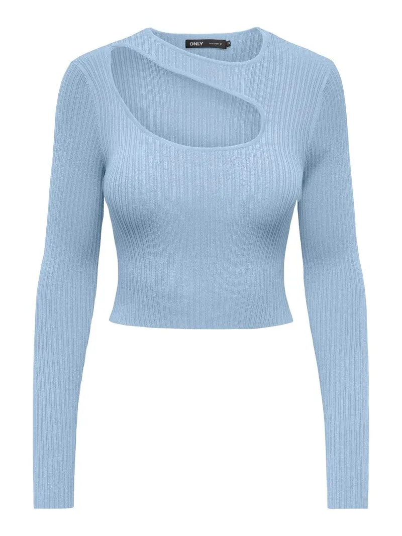 ONLY T-SHIRT MEDDI LONG SLEEVES PEEK-A-BOO O-NECK DONNA 15311084 CSB
