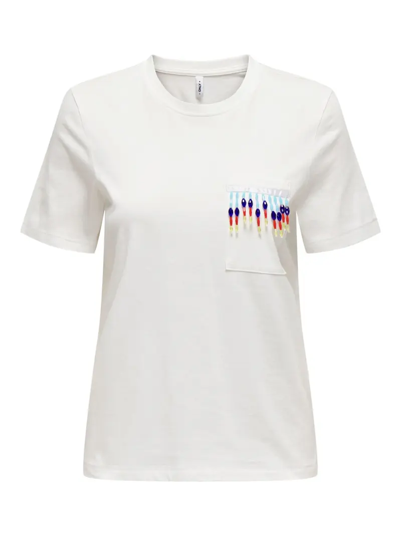ONLY T-SHIRT TRIBE LIFE SHORT SLEEVES POCKET DONNA 15315348 CLD