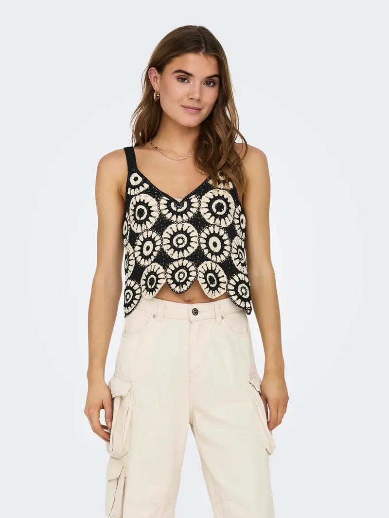 ONLY T-SHIRT VONNE TOP DONNA 15289731 BLK