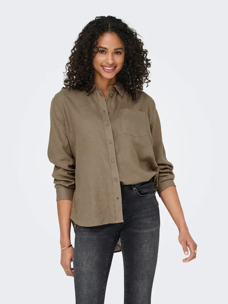 ONLY TOKYO CAMICIA IN LINO CON TASCHINO DONNA 15259585 BRL