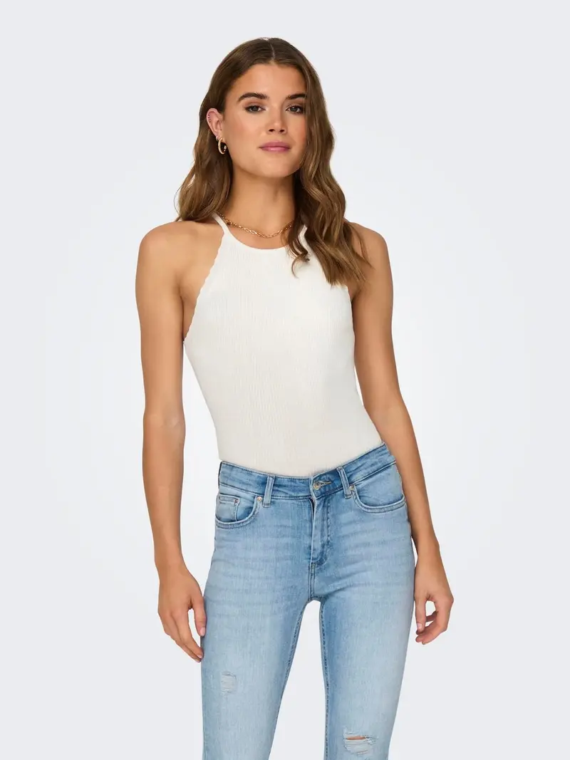ONLY TOP GEMMA SL SCALLOP HLTNECK DONNA 15317710 CLD