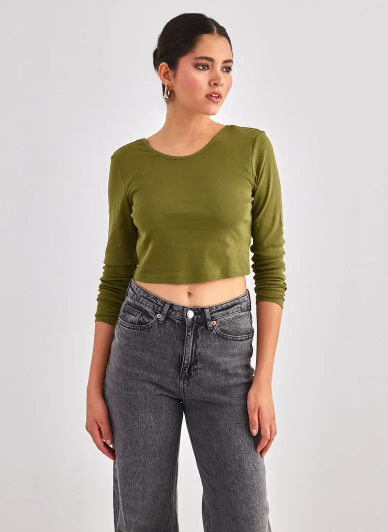 ONLY TOP KIKA LONG SLEEVES CROPPED DONNA 15264721 CPO