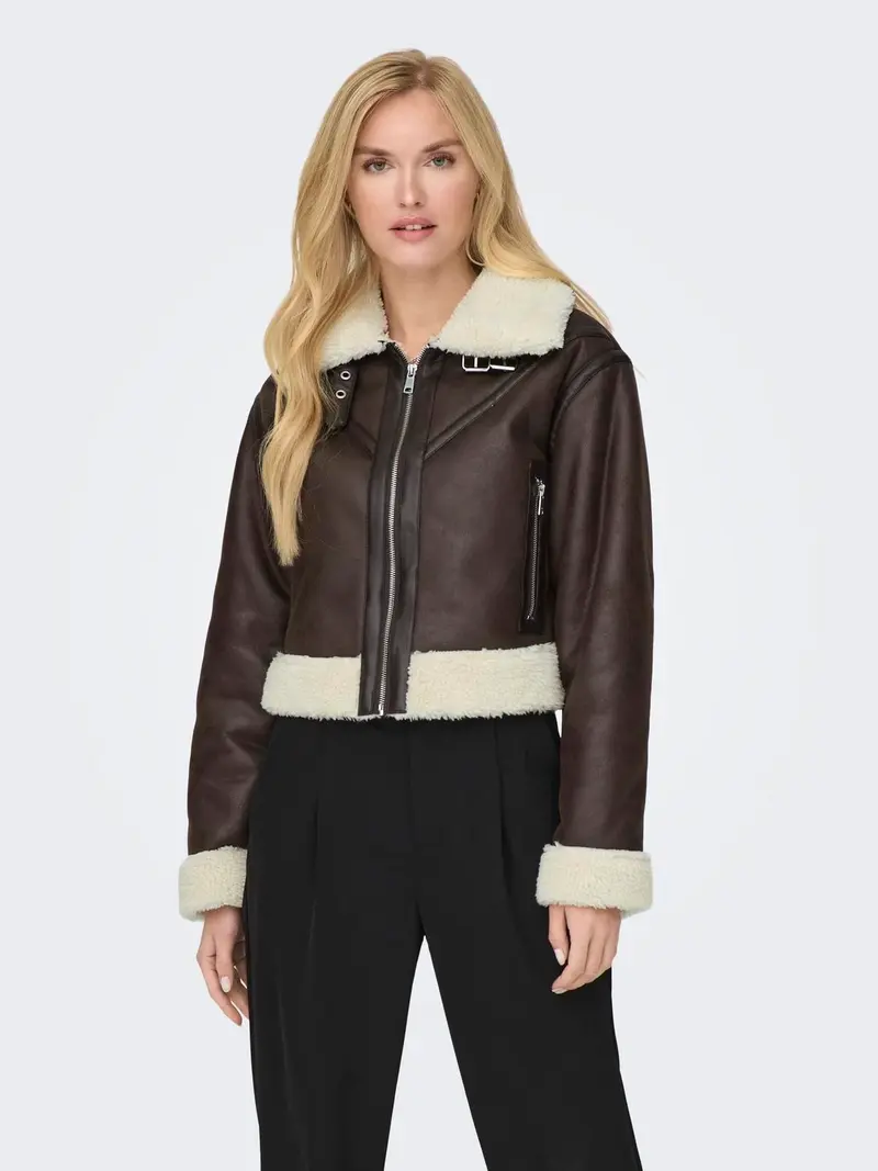 ONLY W BETTY FAUX SUEDE BONDED AVIATOR 15298735
