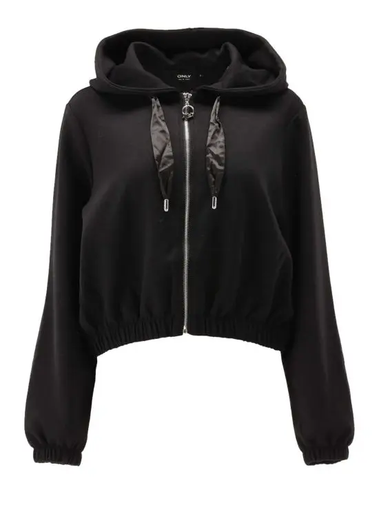 ONLY W FELPA SCARLETT LONG SLEEVES SATEEN HOODY SWEAT 15303845