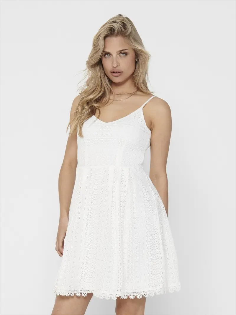 ONLY W HELENA LACE S/L SHORT DRESS 15204799
