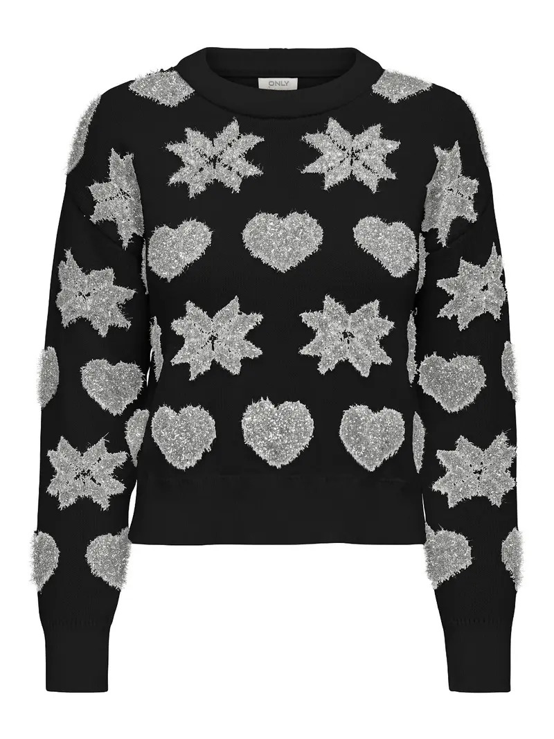 ONLY W MAGLIONE XMAS LOVE LS LOOSE O-NECK KNT 15304607