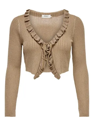 ONLY W MALIKA LS GLIT RUFFLE CARDIGAN 15282263