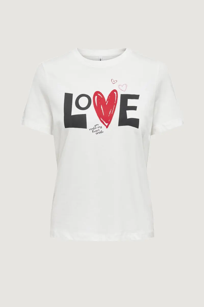 ONLY W T-SHIRT LOOVI LIFE REGULAR SHORT SLEEVES VALTINE 15316996 CLD