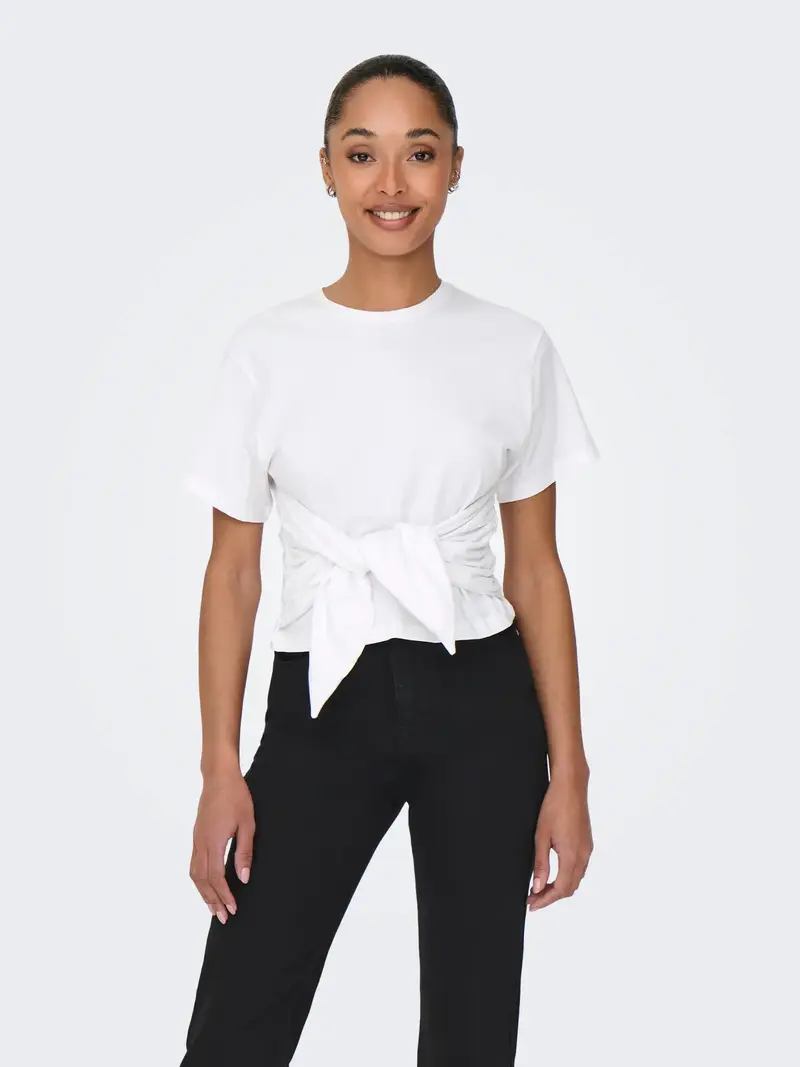 ONLY WILL T-SHIRT CON NODO FRONTALE DONNA (col