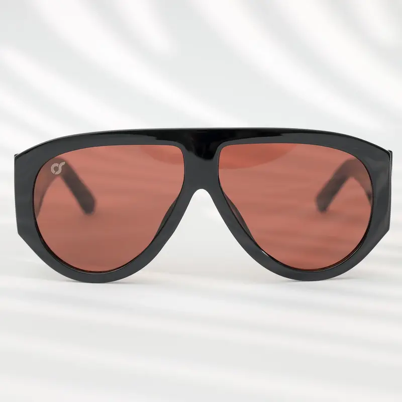 OS SUNGLASSES OCCHIALI DA SOLE VENEZIA NERO LENTE ROSSA OS2052-C02