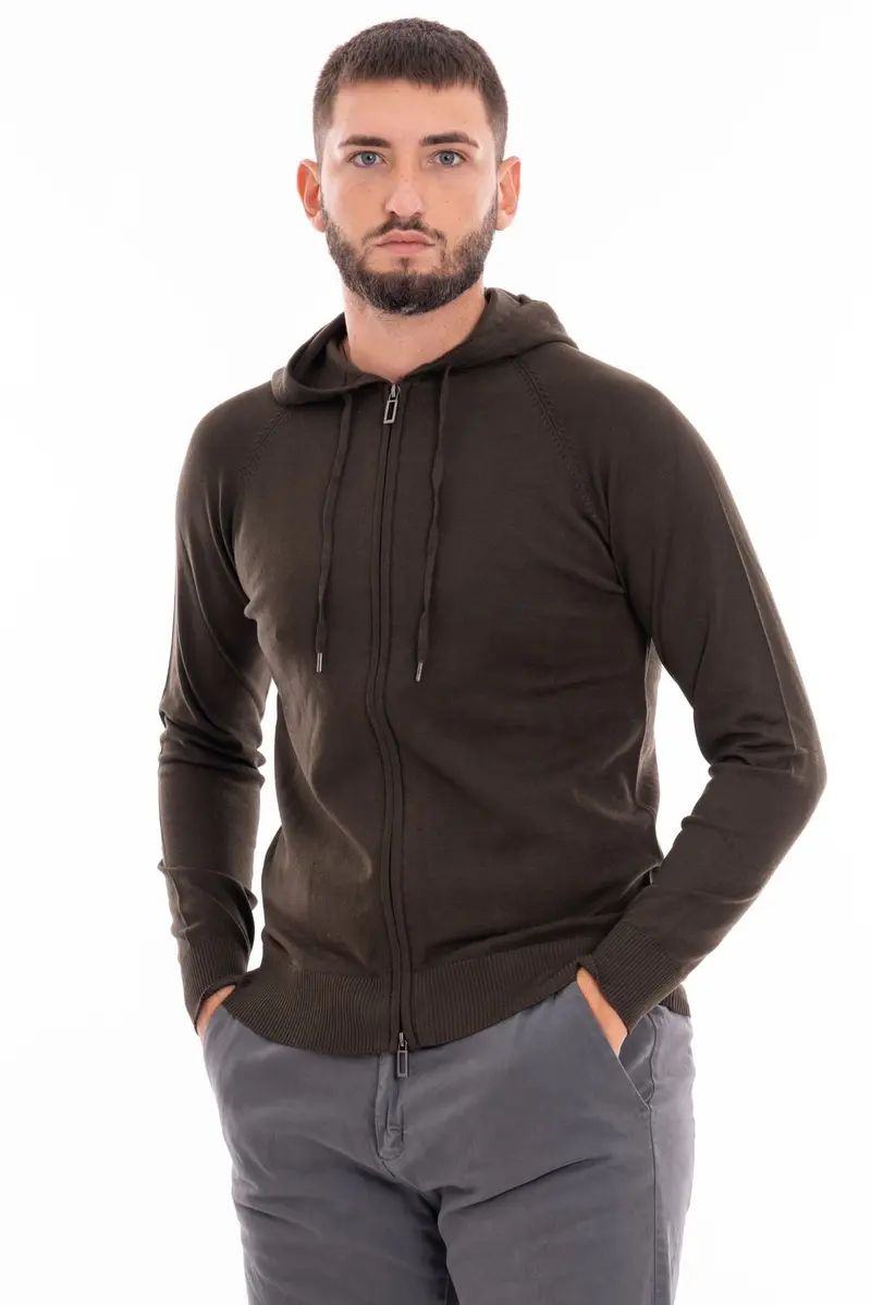 OUTFIT M KNITWEAR CREW NECK WITH HOOD M029 131