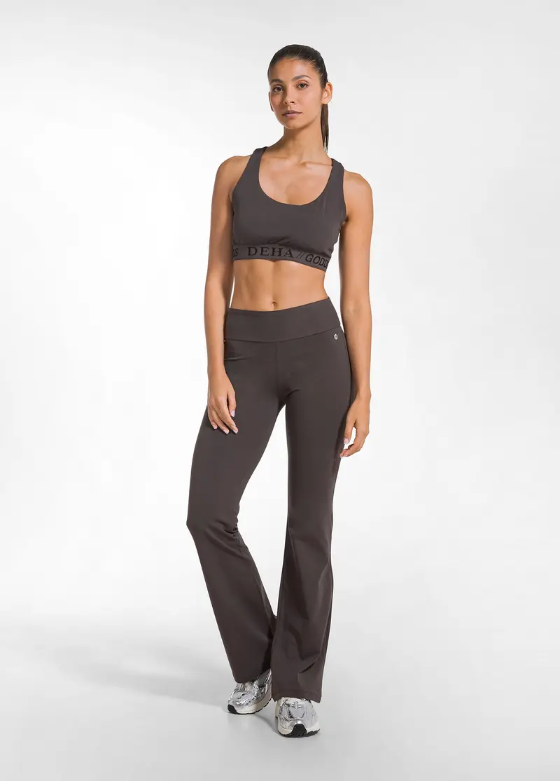 PANTA JAZZ JERSEY STRETCH MARRONE