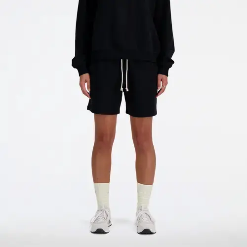 PANTALONCINI NEW BALANCE ATHLETICS FRENCH TERRY DONNA NERO