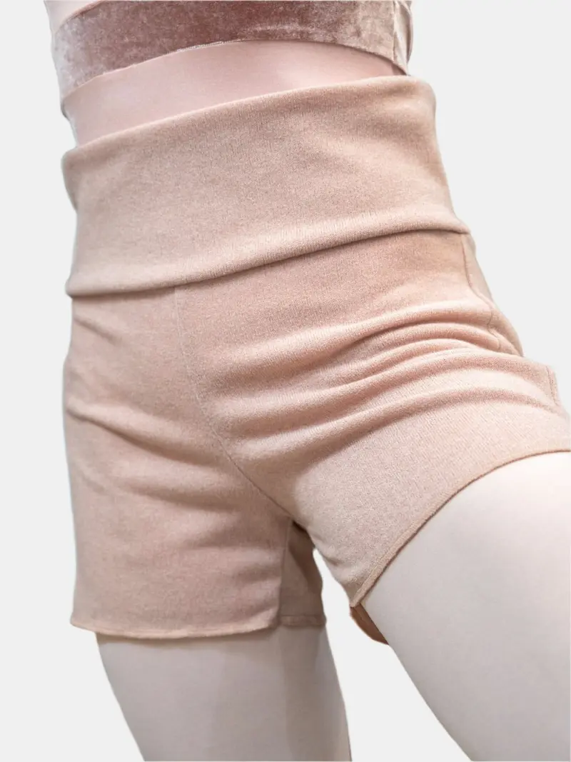 Pantaloncino per Riscaldamento Danza Rosa Scuro MP918
