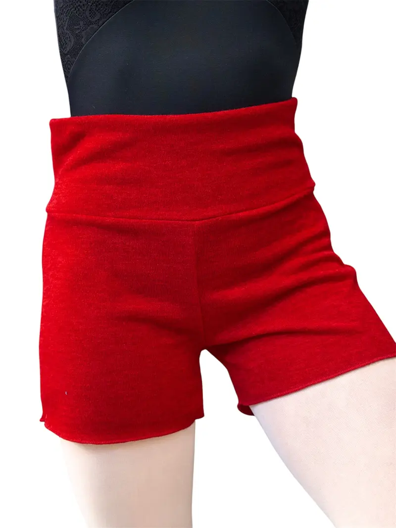 Pantaloncino per Riscaldamento Danza Rosso MP918
