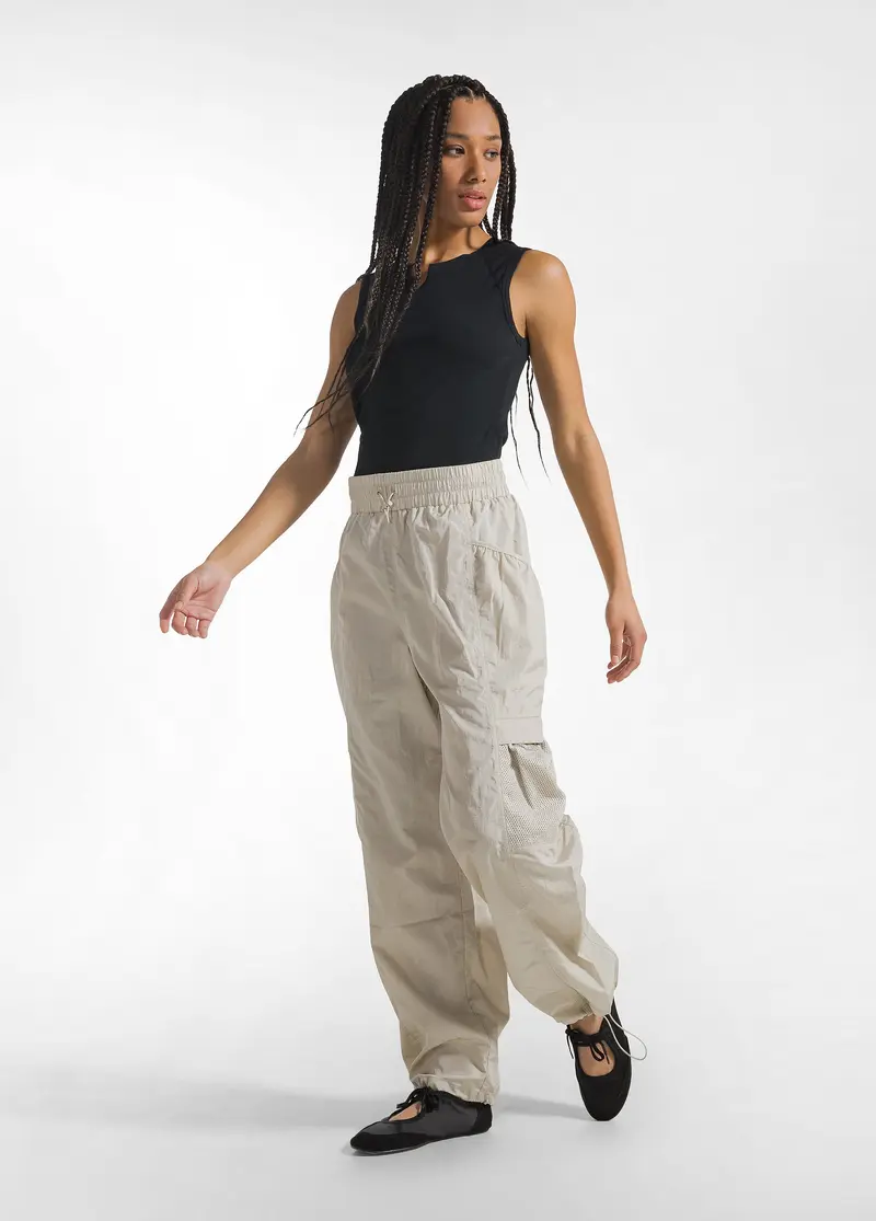 PANTALONE BALLOON IN NYLON BEIGE