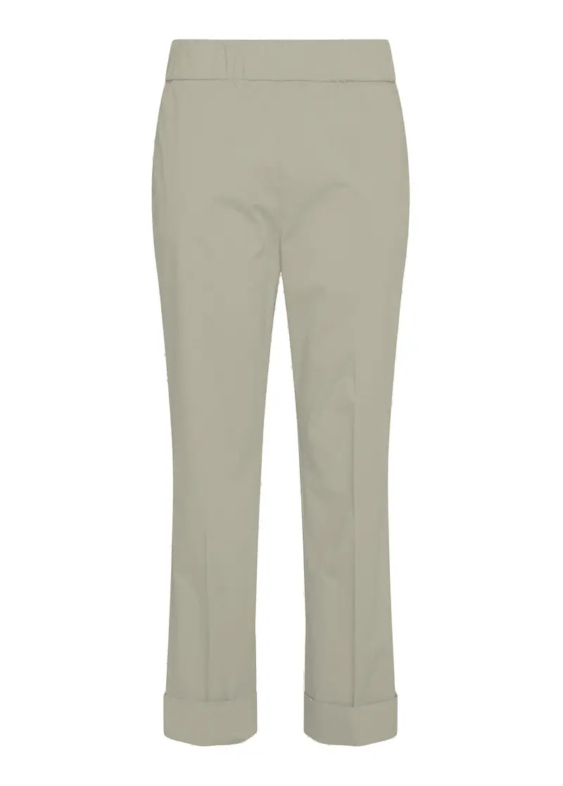 PANTALONE SIGARETTA POPELINE STRETCH BEIGE